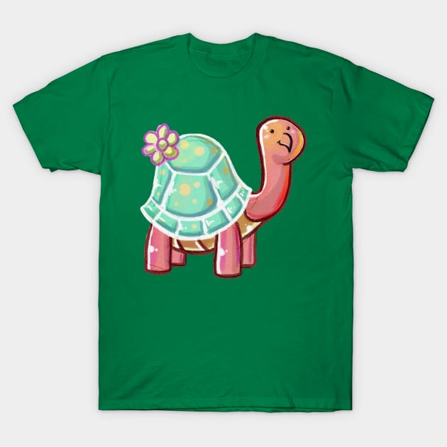 Flower Tortoise T-Shirt by saradaboru